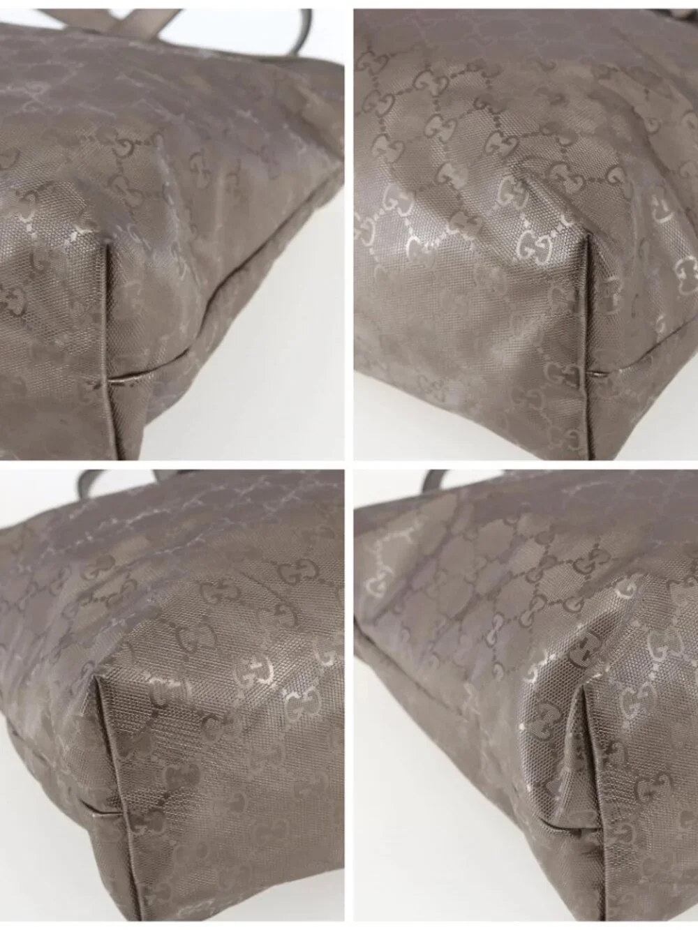 GUCCI GG implementation Tote Bag PVC Silver 211137 Auth BA9306 - Picture 14 of 16